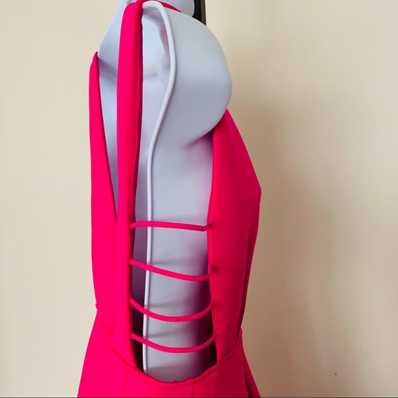 🌺 Fit and Flare Fuchsia Dress 🌺 - Picture 3 of 5